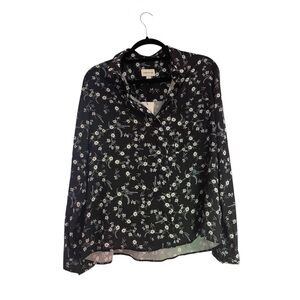 Frank and oak flower print button down shirt